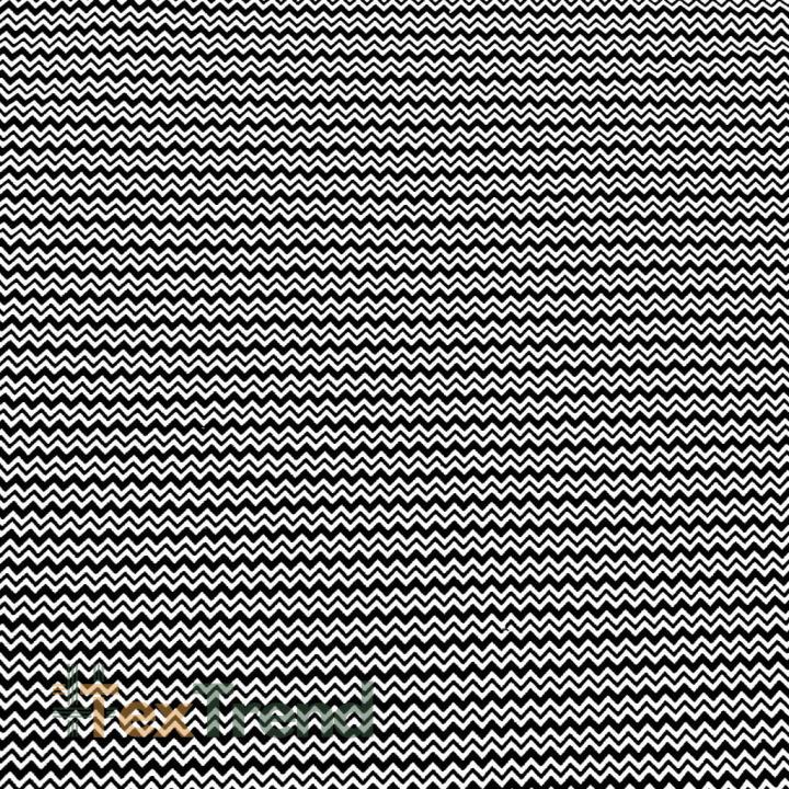 Baumwolle 100% Zickzack MINI schwarz-weiß  