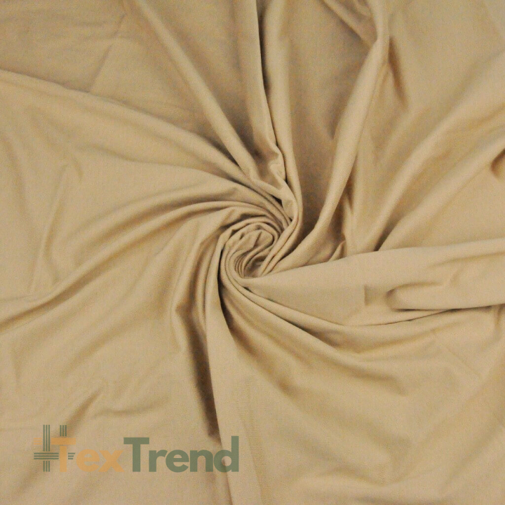Einfarbiger Jersey-Stoff Beige  