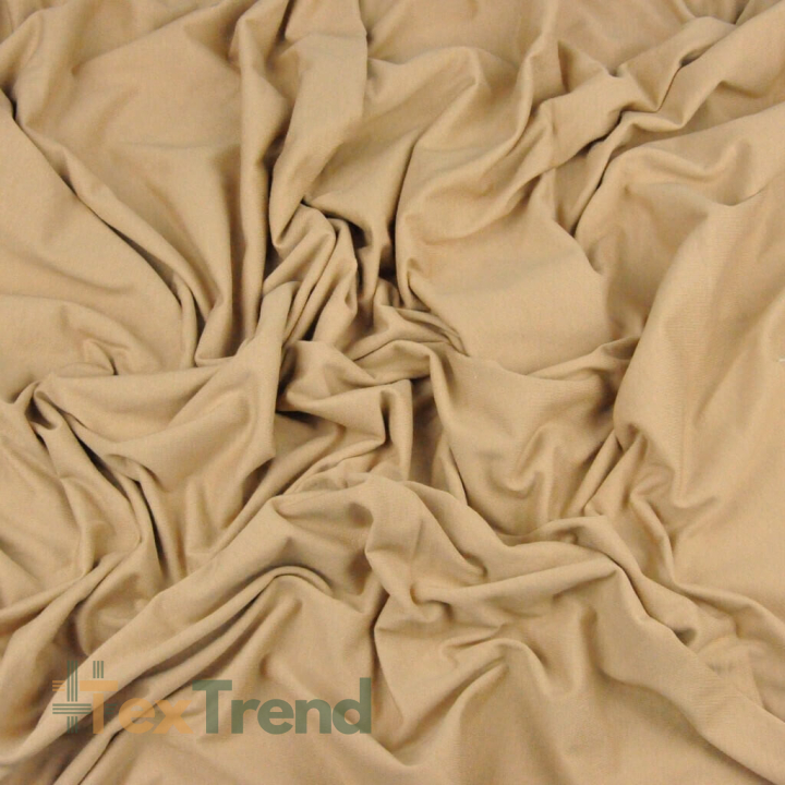 Einfarbiger Jersey-Stoff Beige  