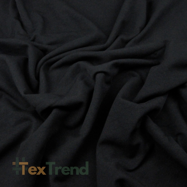 Jersey-Stoff - einfarbig schwarz - 280g  