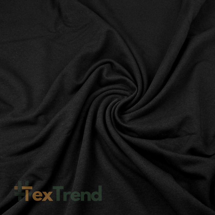 Jersey-Stoff - einfarbig schwarz - 280g  