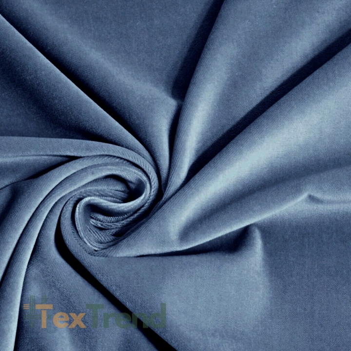 Samt grau-blau - 765  