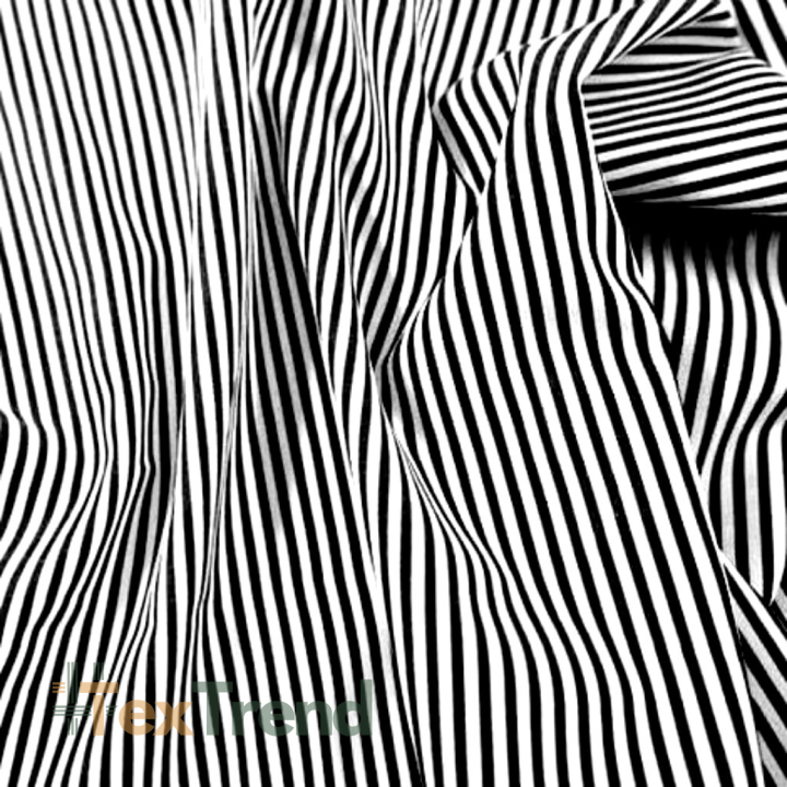 Baumwolle 100% schwarz-weiße Streifen  