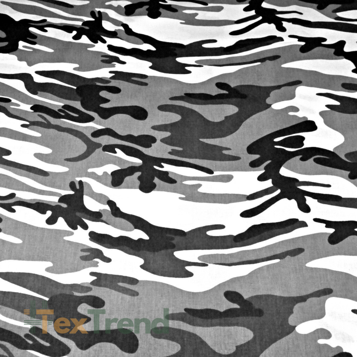 Baumwolle 100% großes MORO-Muster schwarz-grau-weiß  