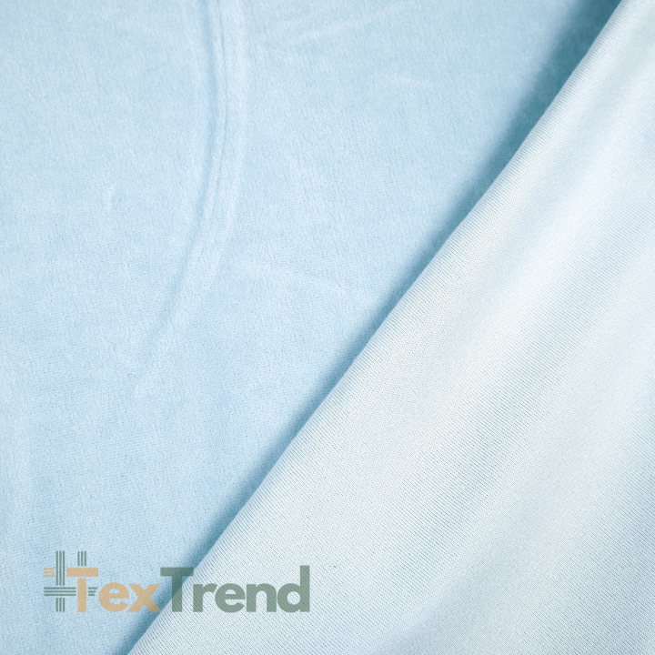 Baumwoll-Velours für Bekleidung - hellblau  