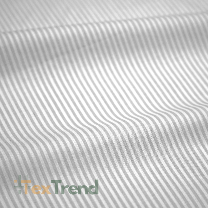 Baumwolle antibakteriell grau-weiße Streifen  