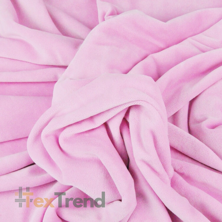 Baumwollvelours - hellrosa  