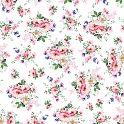 Baumwolle 100% Blumensträuße von Apfelbäumen auf weißem Hintergrund  