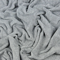 Baumwoll-Velours für Bekleidung - graumeliert  