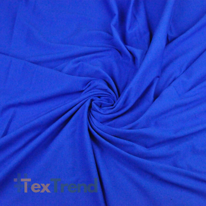 Einfarbiger Jersey-Stoff Saphir  