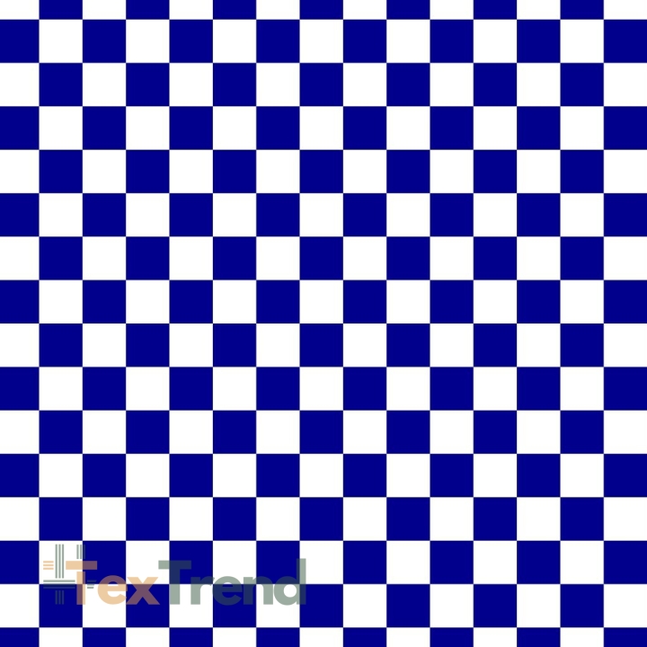 Baumwolle 100% Schachbrett 2cm weiß-navy  