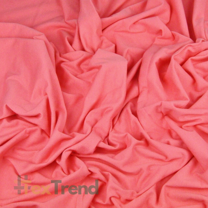 Einfarbiger Jersey-Stoff Koralle  