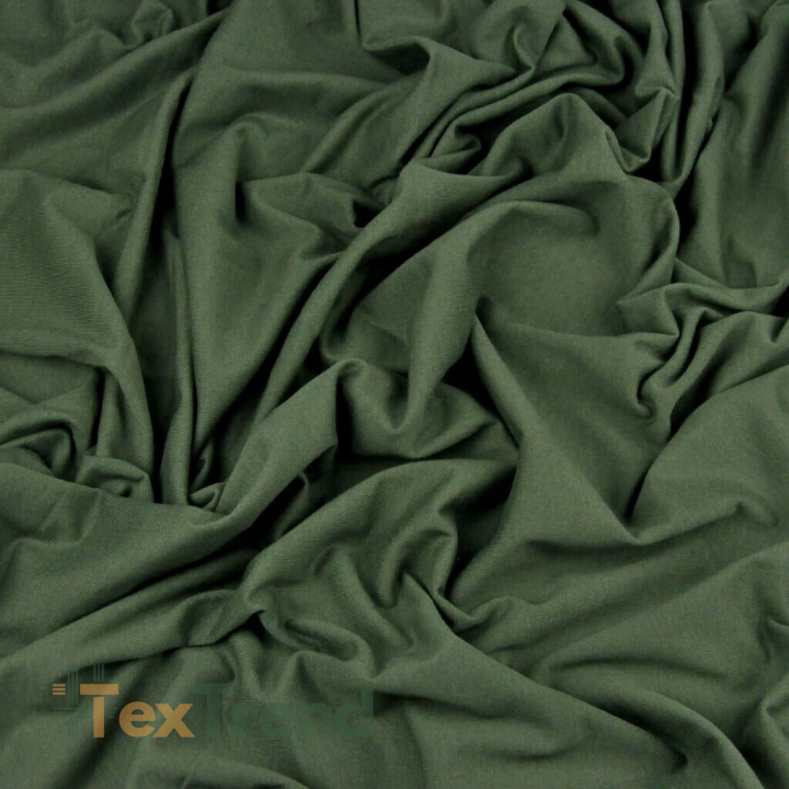 Einfarbiger Jersey-Stoff Khaki  