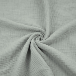 Baumwoll-Musselin Double Gauze hellgrau (Glacier Gray)  
