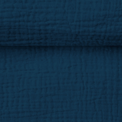 Baumwolle Musselin double gauze navy (Poseidon)  