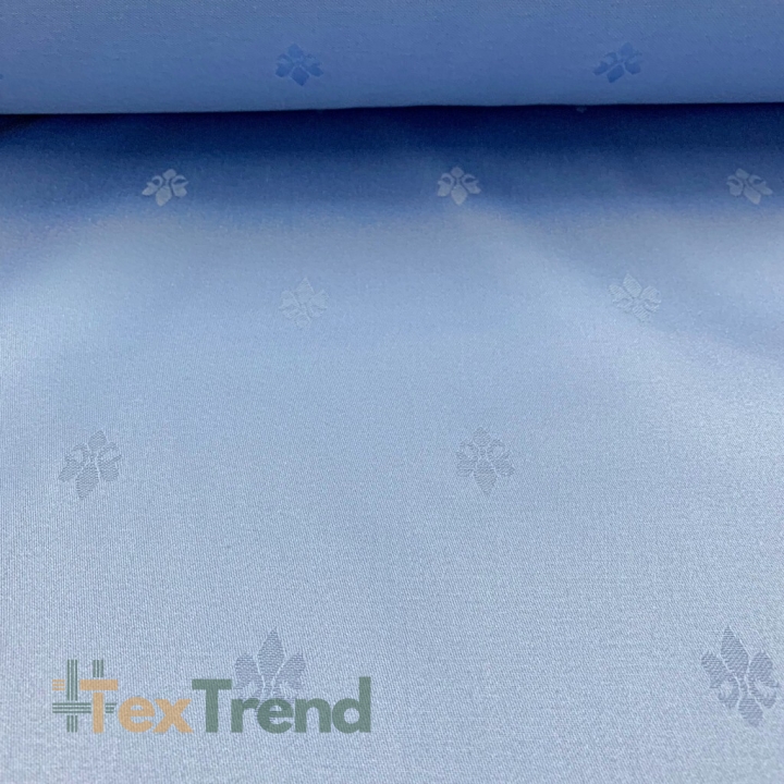 Tischdeckenstoff blau - Muster Lilie  