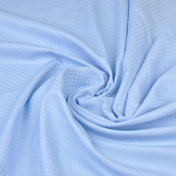 Baumwoll-Damast - hellblau mit Quadraten  