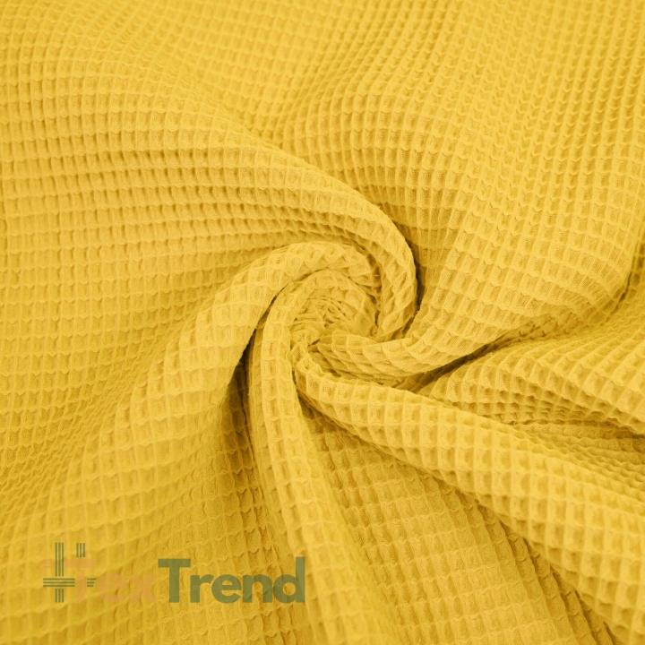 Baumwolle Waffel senfgelb  