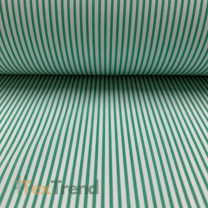 Dekostoff weiß-grün Streifen  