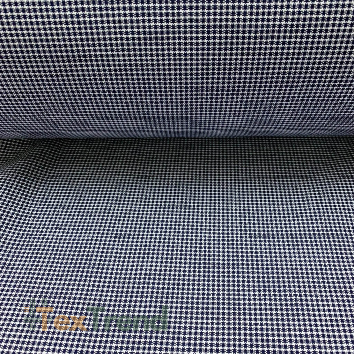 Dekostoff dunkelblau Karomuster  