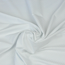 Baumwoll-Damast - weiß mit Quadraten  