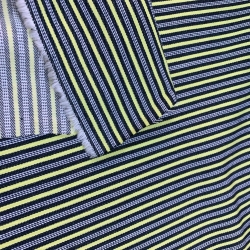 Dekostoff schwarz-limonen Streifen  