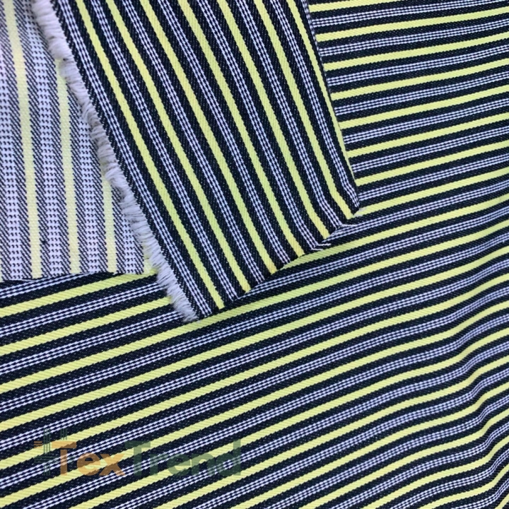 Dekostoff schwarz-limonen Streifen  