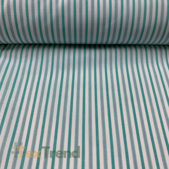 Dekostoff grau-grün Streifen  
