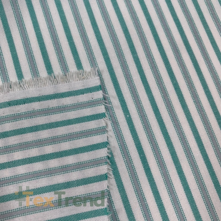 Dekostoff grau-grün Streifen  