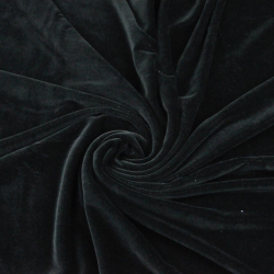 Baumwoll-Velours Bekleidungsstoff - Schwarz  