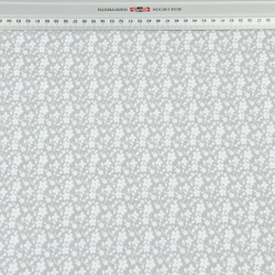 Baumwolle 100% MIDI Wiese weiß auf grauem Hintergrund  