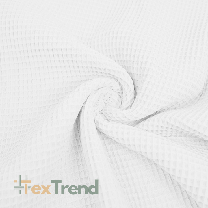 Baumwolle Waffel weiß  