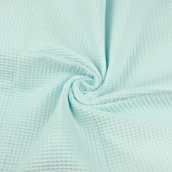 Baumwolle Waffel hell-minze  