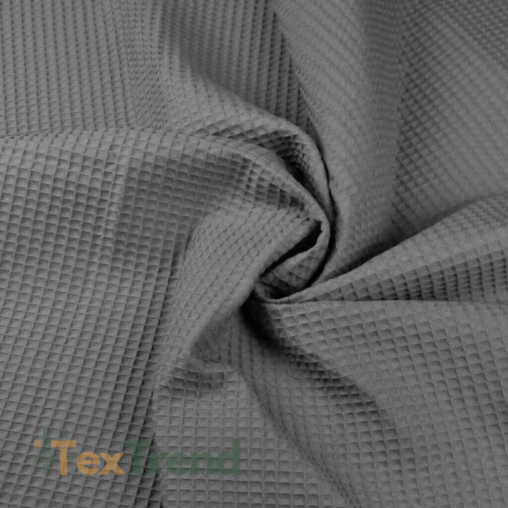 Dünner Baumwollwaffel - dunkelgrau  