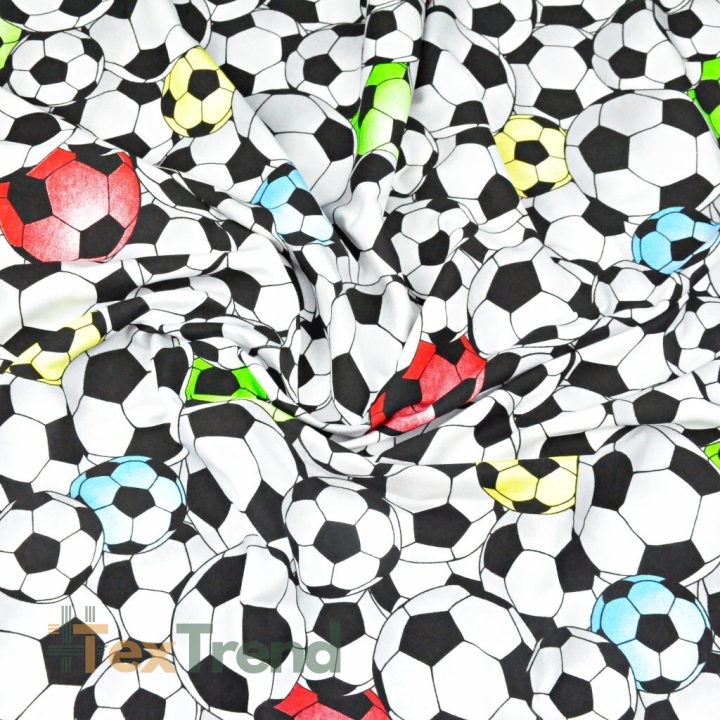 Jersey-Stoff mit 3D-Bällen  