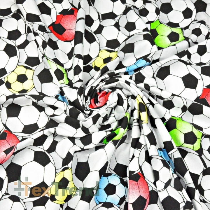 Jersey-Stoff mit 3D-Bällen  