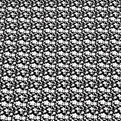 Baumwolle 100% MIDI Wiese weiß auf schwarzem Hintergrund  