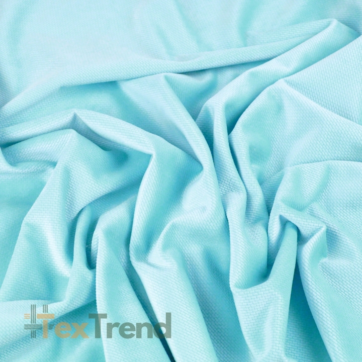 Samt glatt helltürkis (Gulf Stream)  