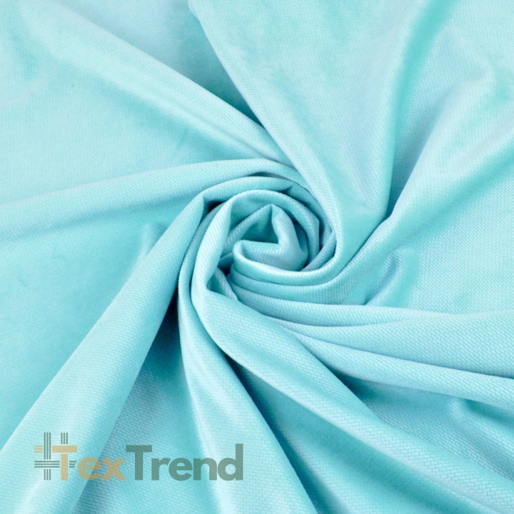 Samt glatt helltürkis (Gulf Stream)  