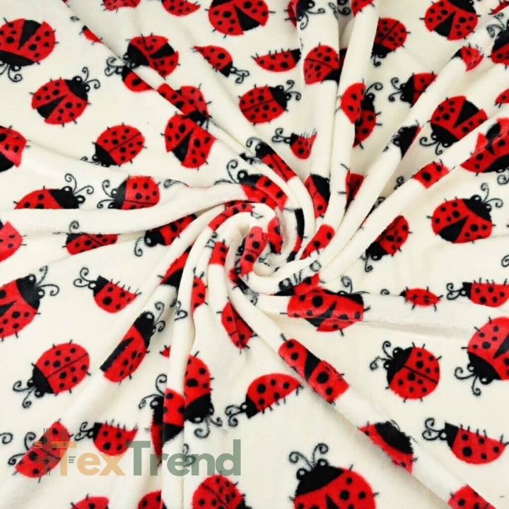 Polar Plus - Marienkäfer auf ecrufarbenem Hintergrund  