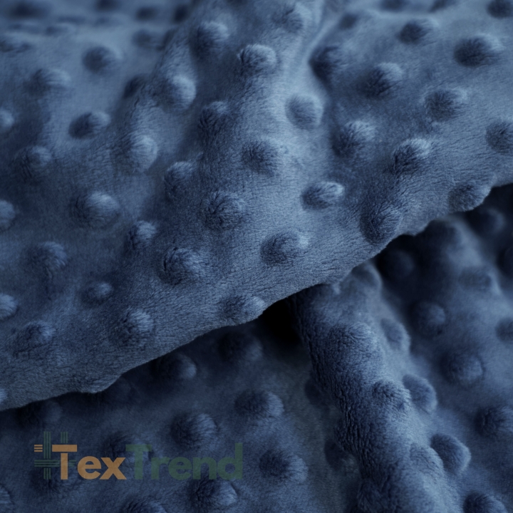 Minky Premium dunkelblau-grau (Nacht Schatten)  