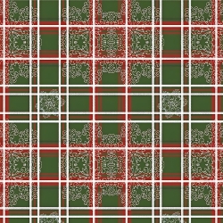 Baumwolle 100% Weihnachtsmuster Karomuster auf grünem Hintergrund  