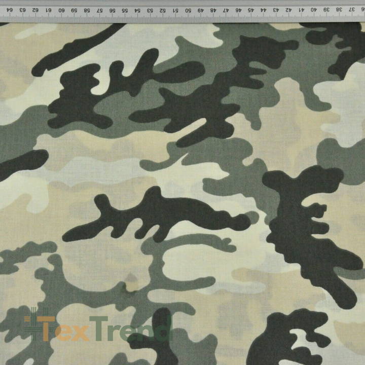 Baumwolle 100% MORO Muster beige-grün-sandfarben  