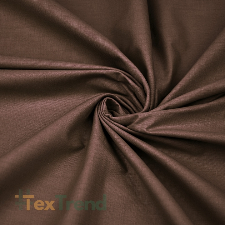 Baumwolle 100% einfarbig dick braun - Noris mit Silberfäden  