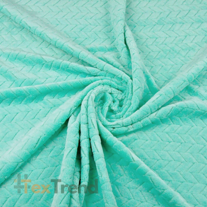 Minky Fischgrät Premium mintgrün  