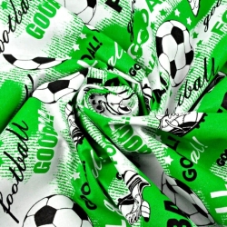 Baumwolle 100% Fußball auf grünem Hintergrund  