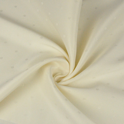 Tischdeckenstoff fleckenabweisend ecru - Punktmuster  