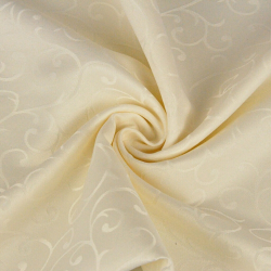 Tischdeckenstoff fleckenabweisend ecru - Ornamentmuster  