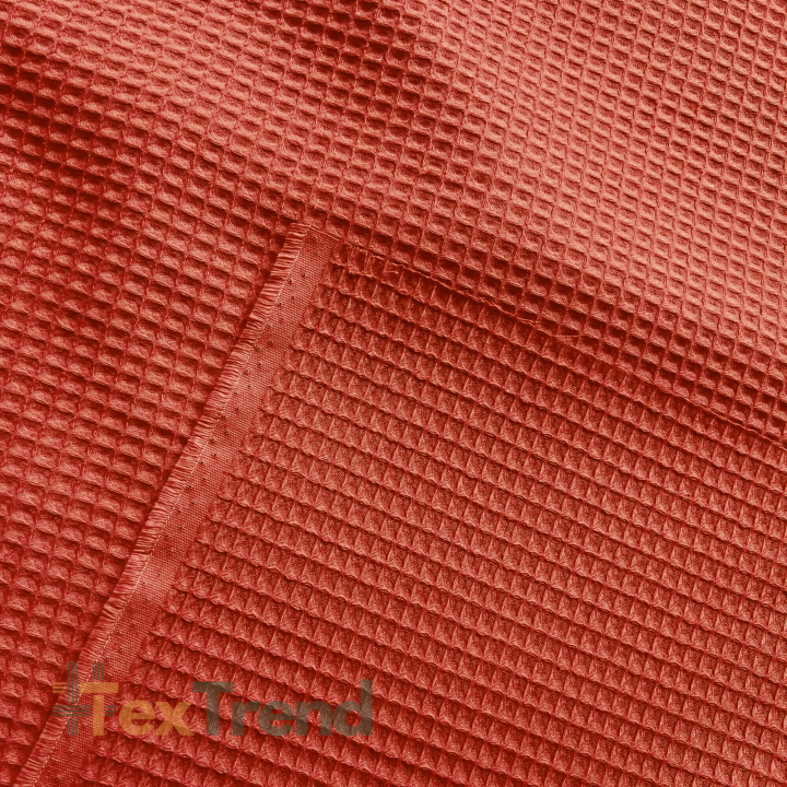 Baumwoll-Waffel ziegelrot  