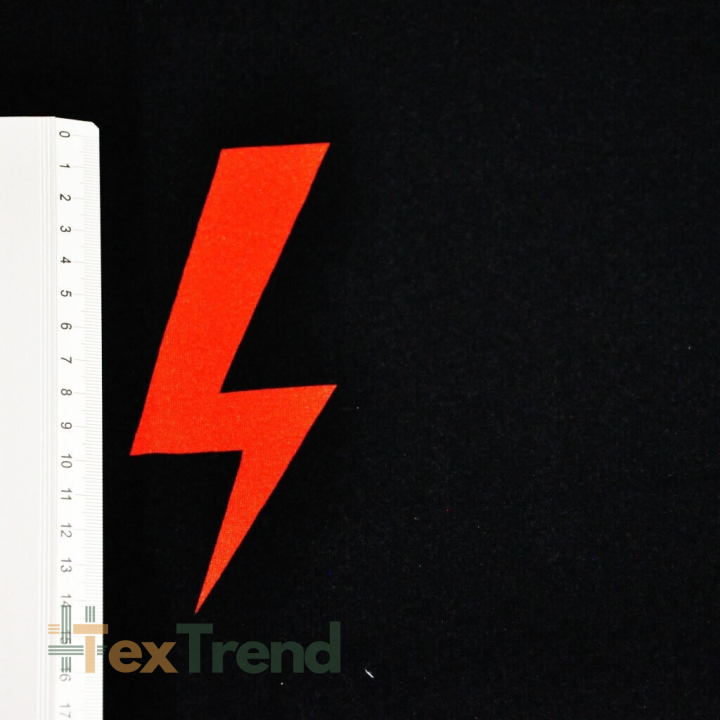 Jersey Stoff Digitaldruck rote Blitze - Protest Frauen  